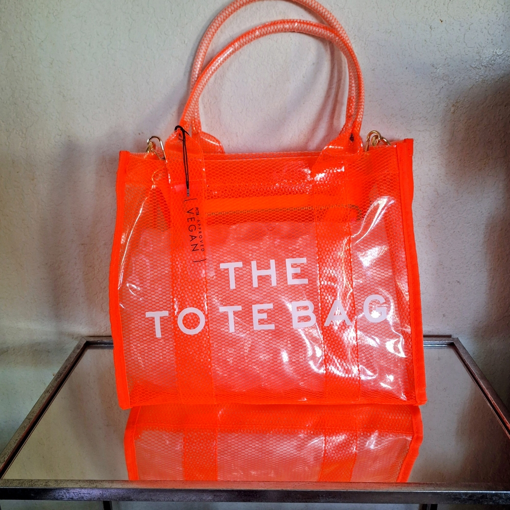Vegan Orange Tote Bag